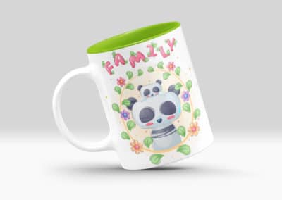 Cani Personalizate cu Interior Colorat Verde Deschis Familie-Europaper Brasov - Centru de printare