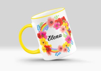 Cani Personalizate cu Buza si Maner Colorat Galben zi nastere -Europaper Brasov - Centru de printare