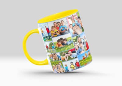 Cani Personalizate cu Interior si Maner Colorat Galben zi Nastere-Europaper Brasov - Centru de printare