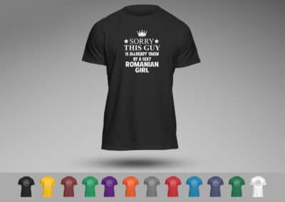 Tricouri Personalizate Cuplu, Familie Brasov This Guy is taken - Europaper Brasov