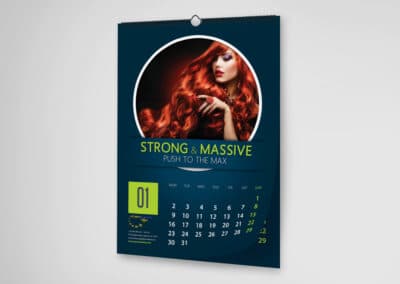 calendar de perete personalizat 12 file