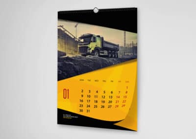 calendar de perete personalizat 12 file
