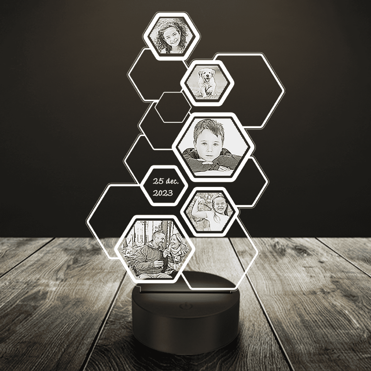 lampa led 3d personalizata model 2