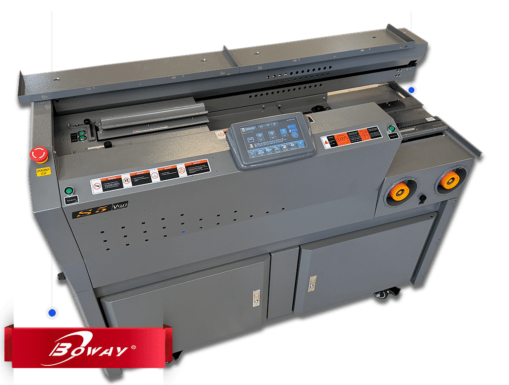 imprimanta-cu-AGATATOARE-boway-S5 Boway S5 automatic glue binding machine